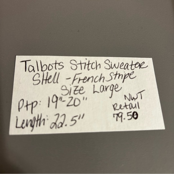 Talbots Women’s Size Large Stitch Sweater Shell French Style New - Picture 7 of 7
